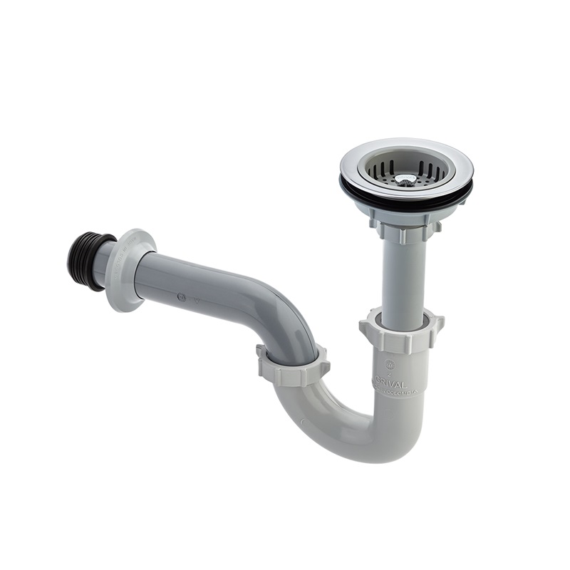 Conjunto de grifería para lavaplatos sencilla Nogal gris